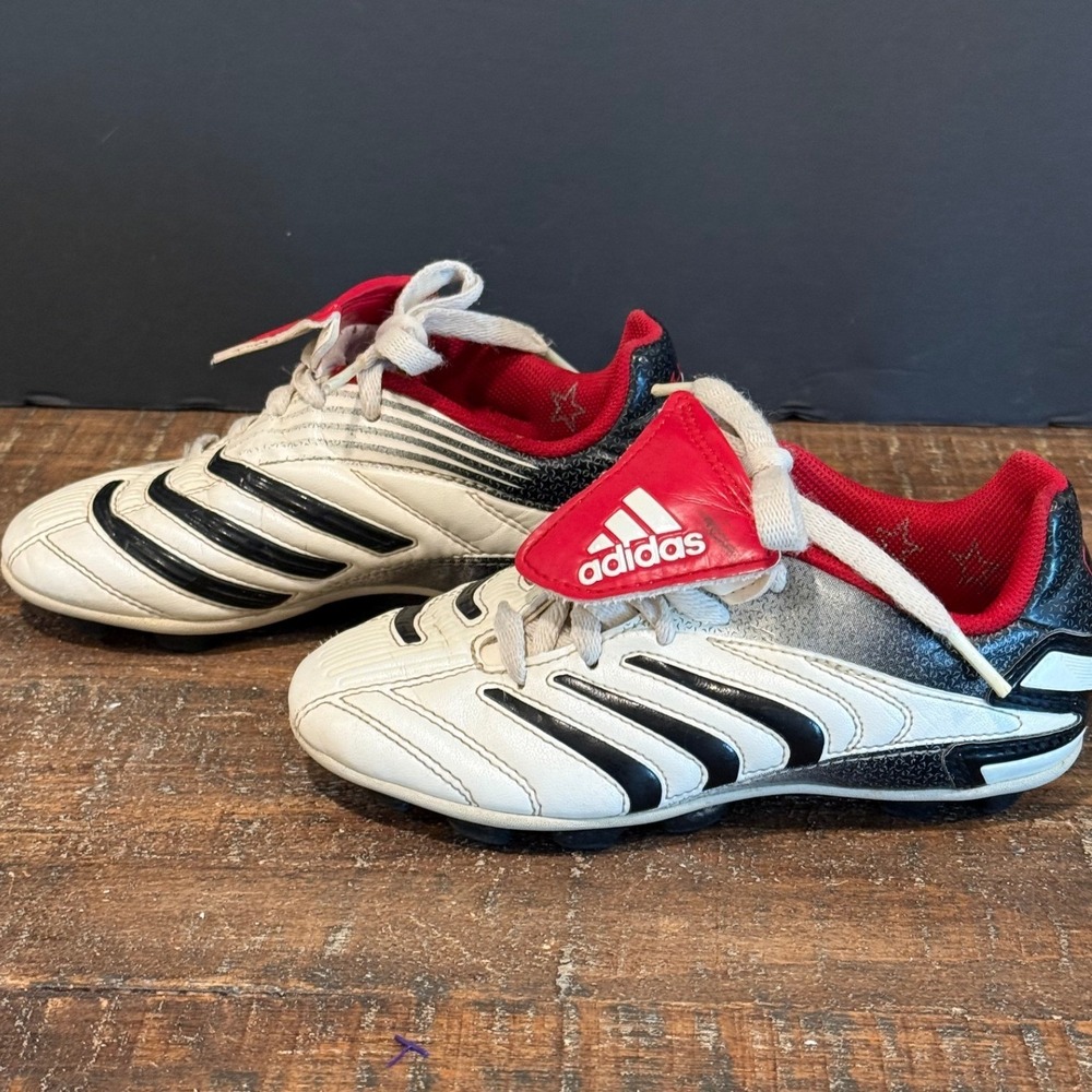 Adidas Predator Absolado Soccer Cleats Youth 11.5K White Black Red 674068